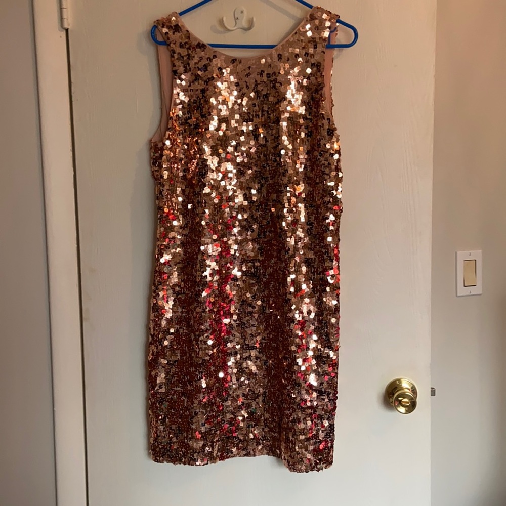 Kate Spade Rose Gold Sequin Mini Dress